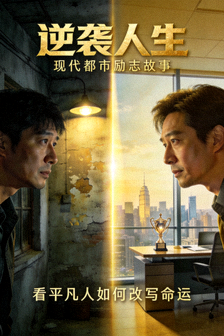 短剧《逆袭人生》海报，现代都市背景下的励志故事